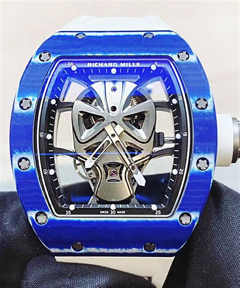 richard mille blue mask|richard mille 052 for sale.